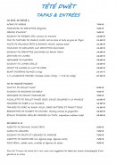 Menu Le Kano - Tapas et entrées