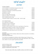 Menu Le Kano - Suite et salades