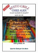 Menu Chez Alex - Menu à la carte 