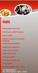 Menu Rest' Ô Cafe - Plats