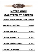 Menu Baguet Shop - Les galettes et les crêpes