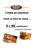 Menu Baguet Shop - Les pains au chocolat