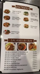 Carte et menu de Bo Bun Montabo à Cayenne — Entrées et salades