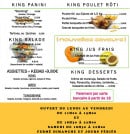 Menu King Guyane - Les king paninis, les king salades,....