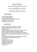 Menu Le Morpho - Les formules menus, les fromages et les desserts