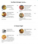 Menu Olé la terre - Les plats à partager ou pas,  toucans