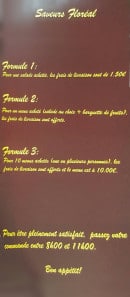 Menu Saveurs Floréal - Menus