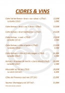 Menu Ti Krampouezh - Cidres et vins 