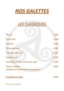 Menu Ti Krampouezh - Classiques 