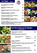 Carte et menu de Restaurant Seaside à Saint Francois — Tapas Entrées