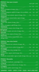 Carte et menu de Pizza Del Forno à Saint Pierre — Les pizzas base sauce tomate, crèmes fraîches et marmailles