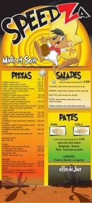 Menu Speedza - Les pizzas, les salades et pâtes