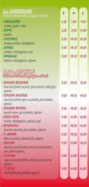 Menu Kazy - Les pizzas