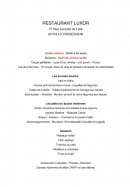 Menu Restaurant luxor - Les boissons, amuses bouches,...