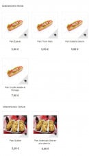 Menu Restaurant Mafate - Les sandwiches