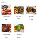 Menu Restaurant Mafate - Les carry