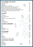 Carte et menu de La Bohème à Les Trois Bassins — 2