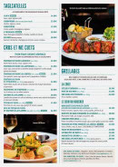 Carte et menu de L’Eté Indie à L' Etang Sale les Bains — Les tagliatelles, crus et grillades,...