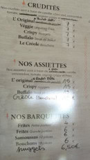 Menu Le Kayamb - Les crudités, assiettes et barquettes