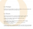 Menu Orangine - Fromages et desserts