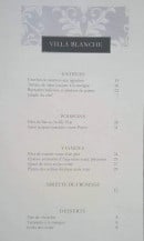 Menu Villablanche - Les entrées, poissons, viandes...
