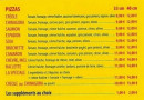 Menu Pizza Marina - Les pizzas