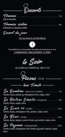 Carte et menu de Chez Mama i Fratelli del Gusto à Saint Paul — Les desserts, pizzas