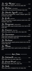 Carte et menu de Chez Mama i Fratelli del Gusto à Saint Paul — Les pizzas (suite)