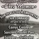 Menu Chez Momon - Les prestations