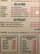 Menu Pizzeria pili pili - Les pizzas
