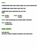 Menu My Food City - Les salades, tenders et menu enfant, ...