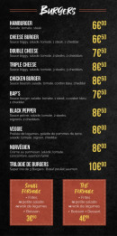 Menu Coup de food - Les burgers