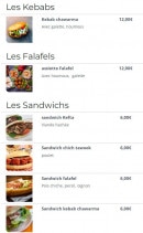 Menu Resto renad - Les kebabs et falafels, sandwichs