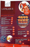 Carte et menu de L'atelier à rotisserie à Dzaoudzi — La carte