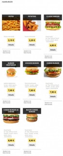 Menu Chicken & Pizza - Hamburgers