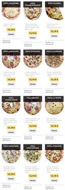 Menu Chicken & Pizza - Pizzas page 2