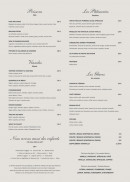 Menu Miami plage - Poissons, viandes, pâtisseries,..