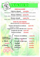Carte et menu de Rosy's Burger N' Grill à Papeete — Les fraicheurs