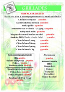 Carte et menu de Rosy's Burger N' Grill à Papeete — Les grillades