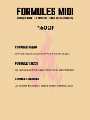 Menu Pizza Braise - Les formules midi