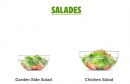 Menu Burger King - Les salades