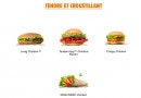 Menu Burger King - Les burgers tendre et croustillant