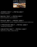 Menu O Pti Snack de Nouville - Les paninis