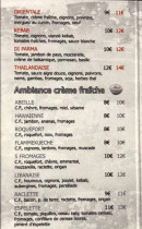 Menu Ambiance pizza 31 - pizzas suites