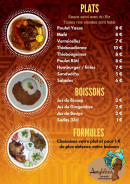 Menu Amydelices - Les plats, boissons et formules