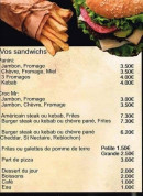 Menu Au Bon Goût - Sandwiches