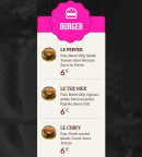 Menu Au P'tit Bahut - Les burgers
