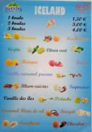Menu Au P'tit Paradis - Les glaces