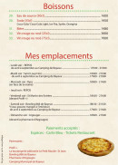 Carte et menu de Aux delices du gallois à Bayeux — Boissons et informations
