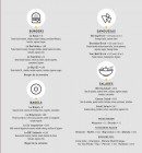 Menu B.B.S - burgers, salades, bagles et samousas